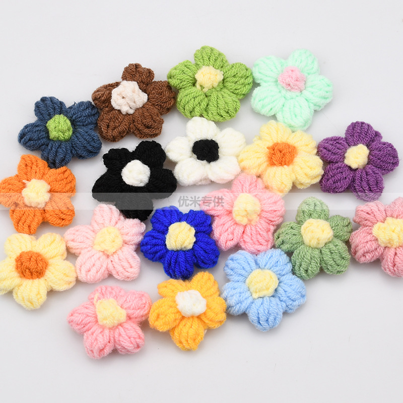 Craft Embellishment - Apliques de Flores de Crochê Feitas