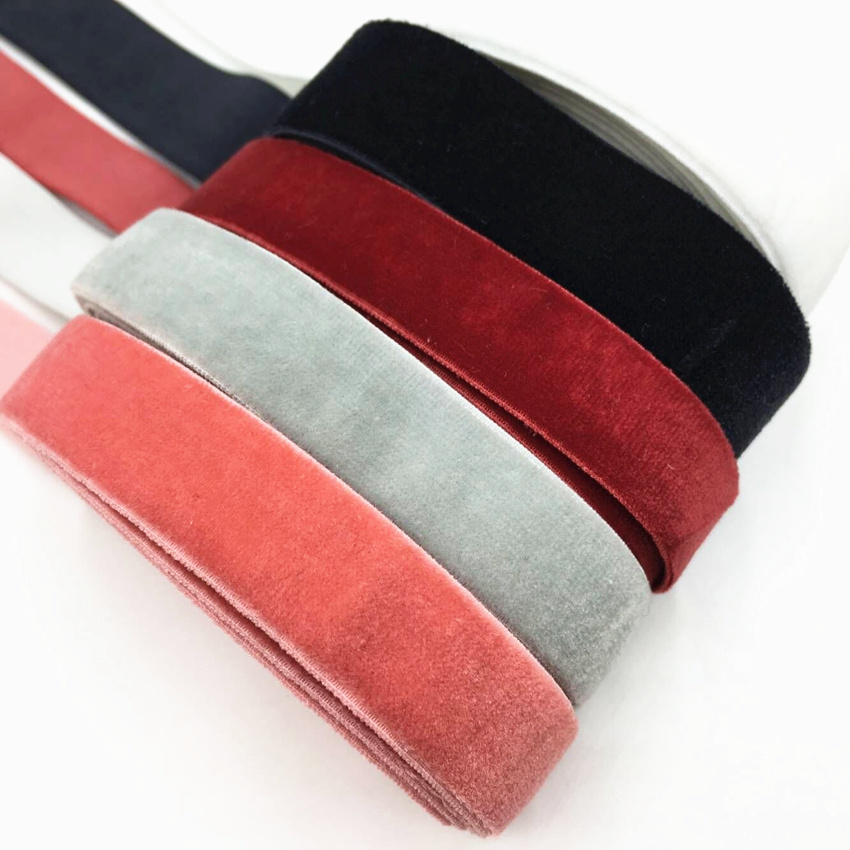 Velvet Ribbon Roll - Faixa elástica de veludo de 15mm,