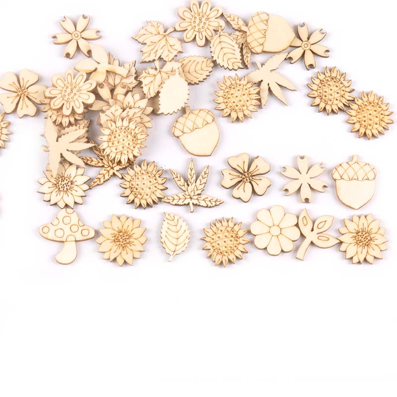 Acessórios DIY de madeira natu - Craft Embellishment avaliação e preço
