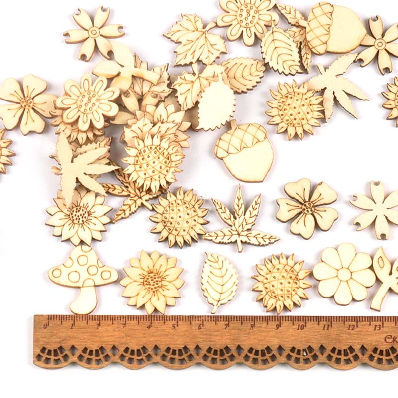 Acessórios DIY de madeira natu - Craft Embellishment avaliação e preço
