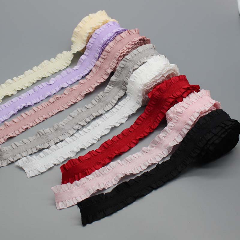 Stretch Lace Trims Ribbons, Ru - Lace Ribbon Trim avaliação e preço