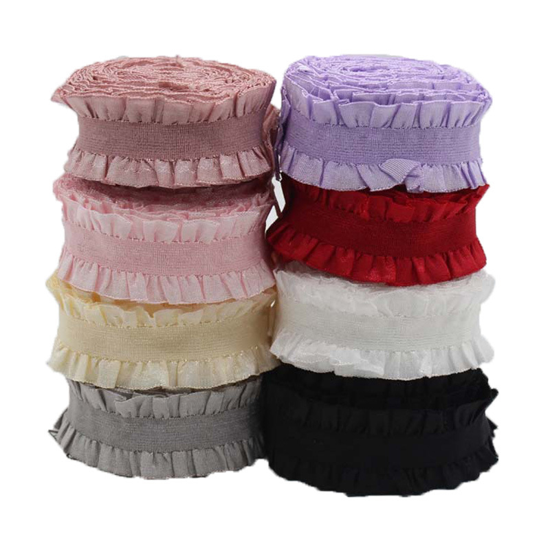 Stretch Lace Trims Ribbons, Ru - Lace Ribbon Trim avaliação e preço