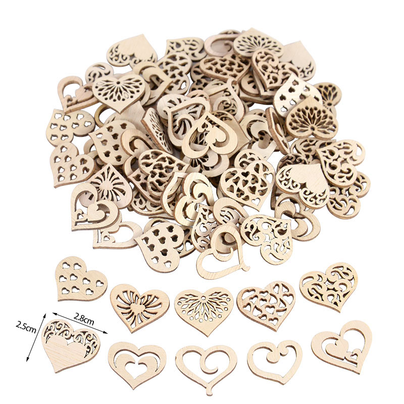 50/100 pçs oco coração padrão  - Craft Embellishment avaliação e preço