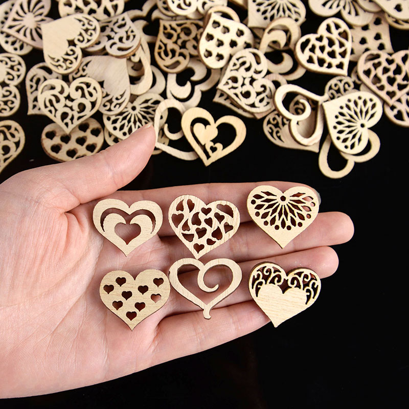 50/100 pçs oco coração padrão  - Craft Embellishment avaliação e preço