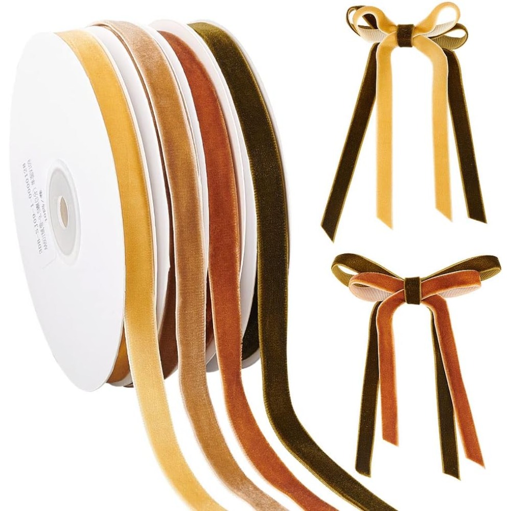 4 rolos de fita de veludo de f - Velvet Ribbon Roll avaliação e preço