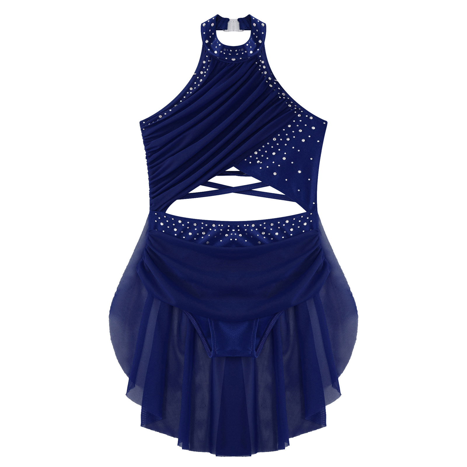 Crianças meninas ballet collan - Rhinestone Banding Trim avaliação e preço