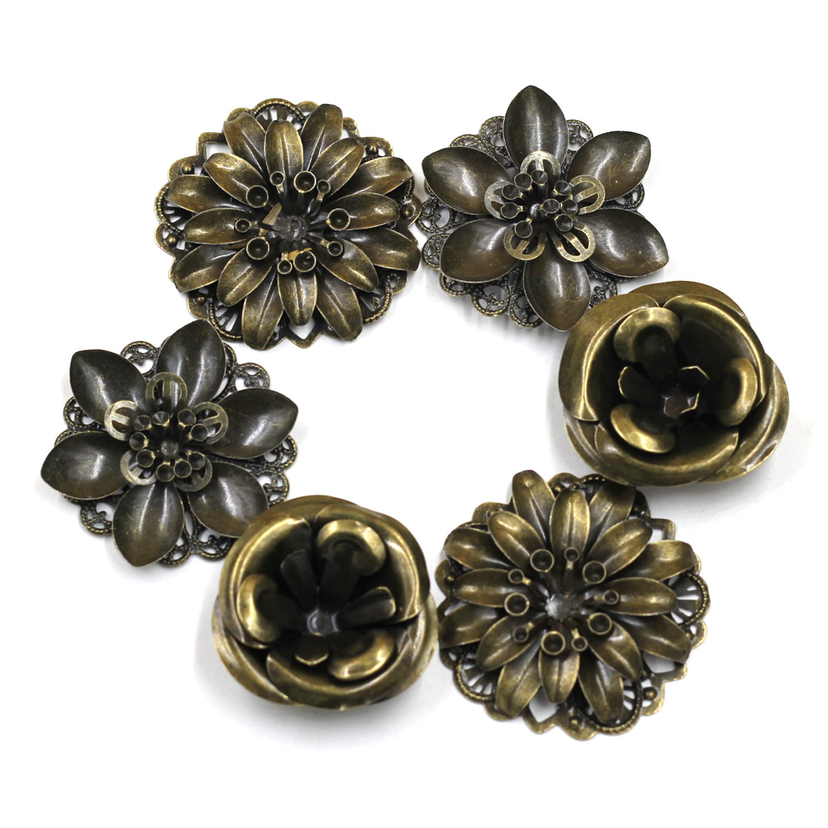 6 pçs enfeites combinação flor - Craft Embellishment avaliação e preço