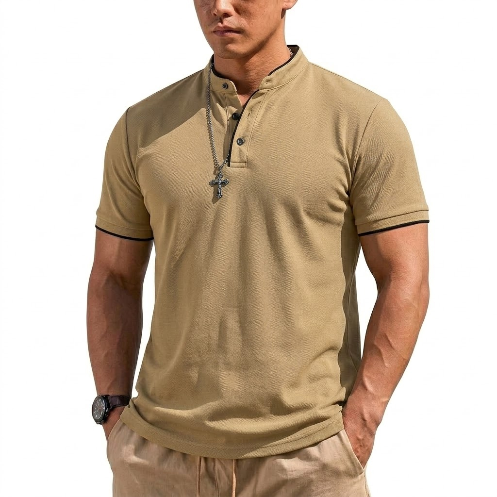 Camisa Henley de Manga Curta p - Embellish Knit avaliação e preço