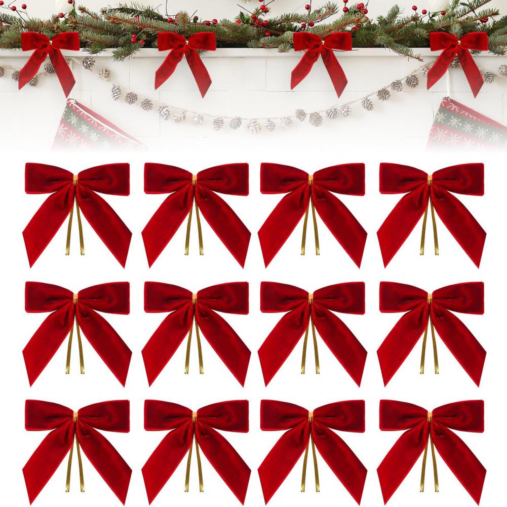 Laço de Natal de Veludo para D - Christmas Craft Embellishment avaliação e preço