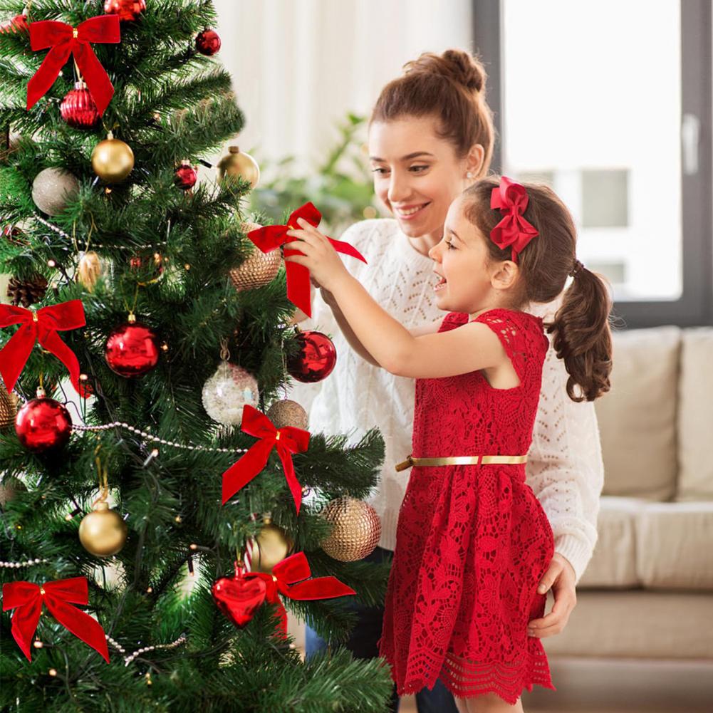 Laço de Natal de Veludo para D - Christmas Craft Embellishment avaliação e preço